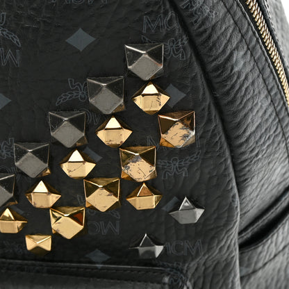 MCM Visetos Studded Medium Stark M Backpack Black 14 of 18