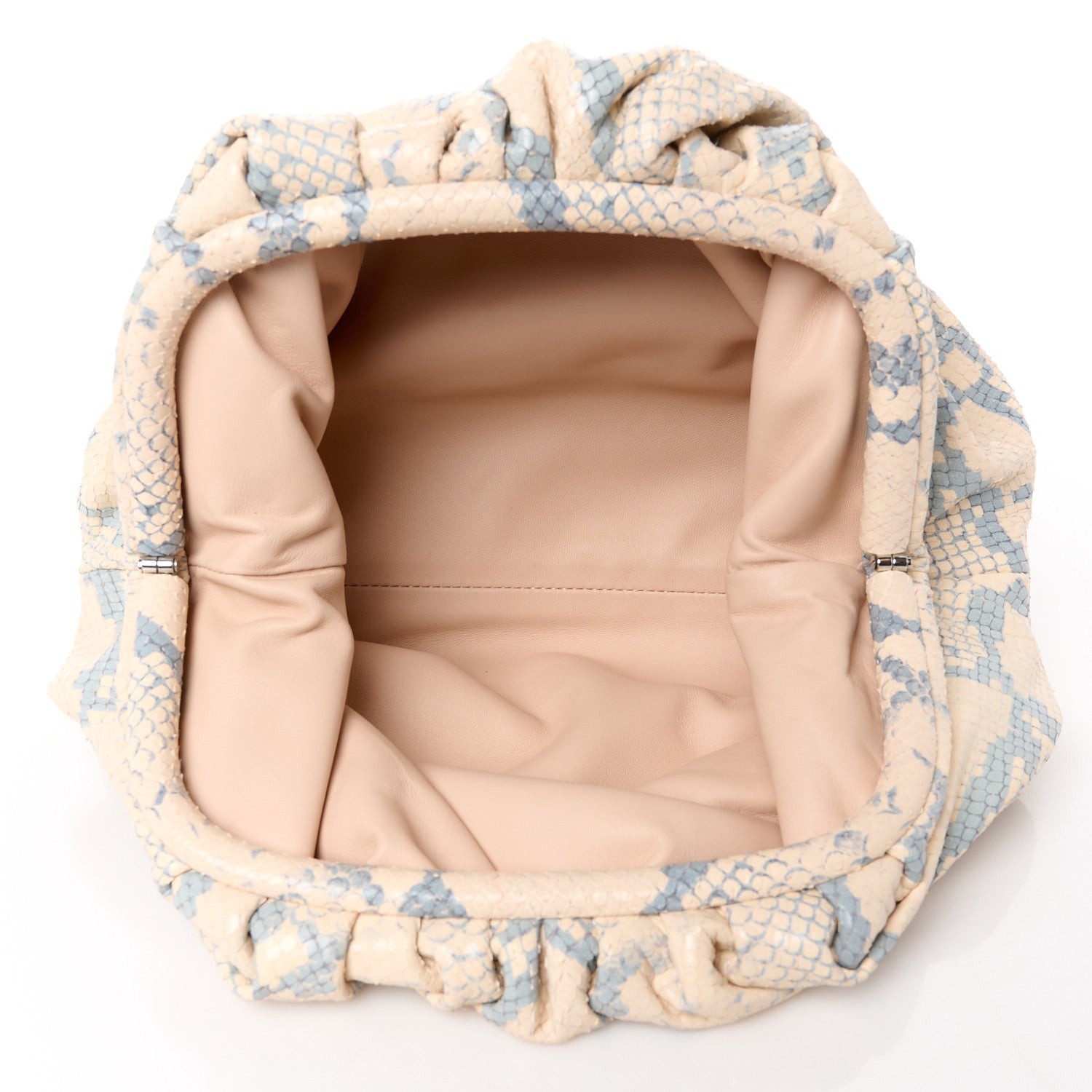 Bottega Veneta Goatskin Snakeskin Teen Pouch Cantaloupe 5 of 11