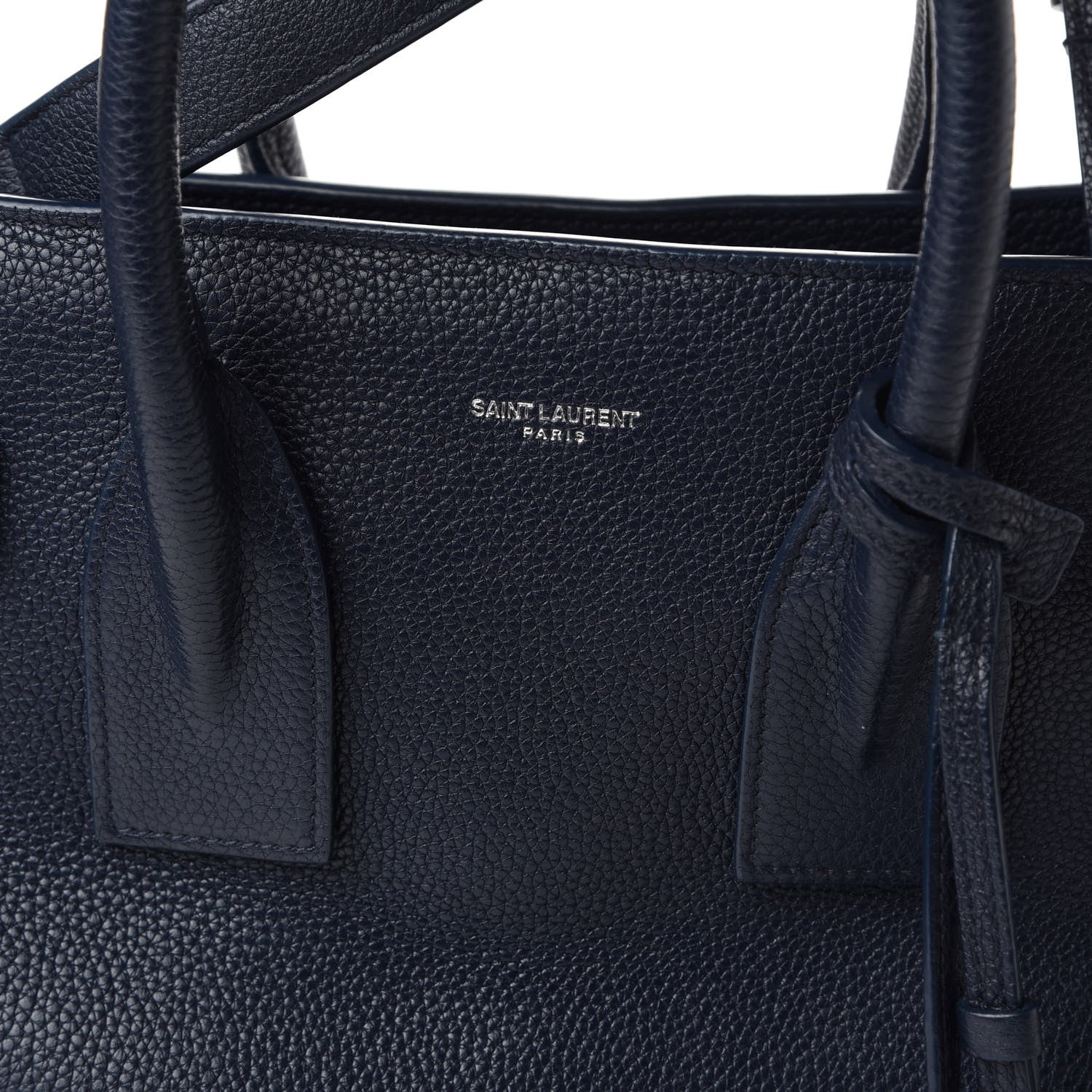 Saint Laurent Grained Calfskin Small Supple Sac De Jour Navy 9 of 10