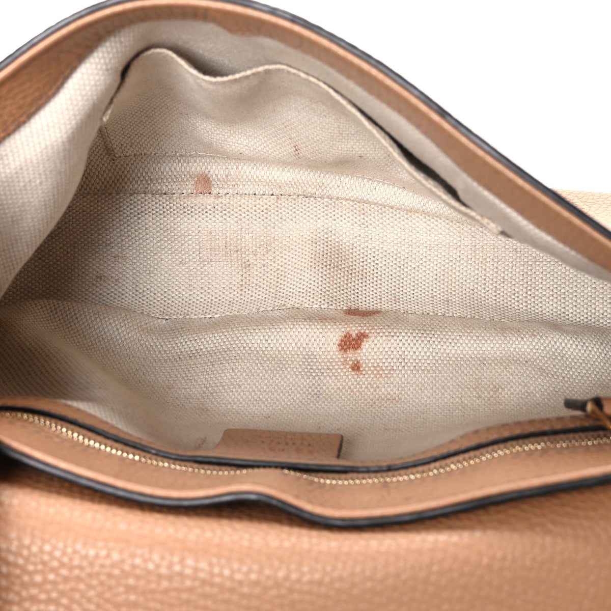 Pebbled Calfskin Medium Soho Flap Crossbody Camelia