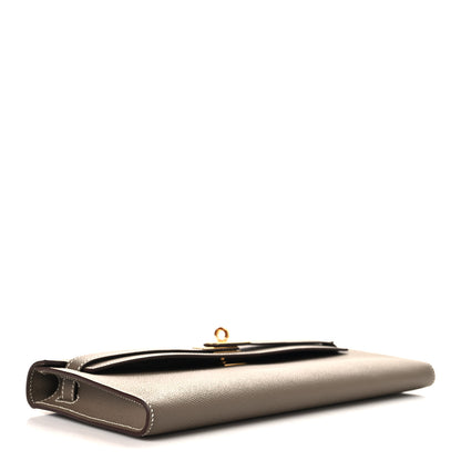 Hermes Epsom Kelly Cut Clutch Pochette Etoupe 4 of 11