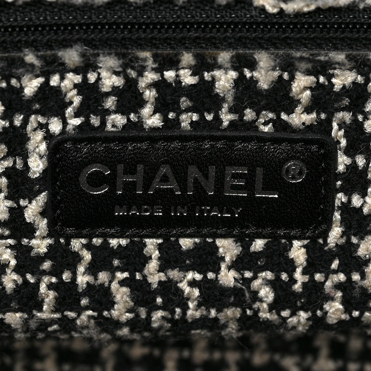 Chanel Glazed Calfskin Tweed Tweedy Shopping Tote Brown 6 of 8