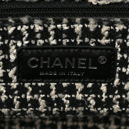 Chanel Glazed Calfskin Tweed Tweedy Shopping Tote Brown 6 of 8