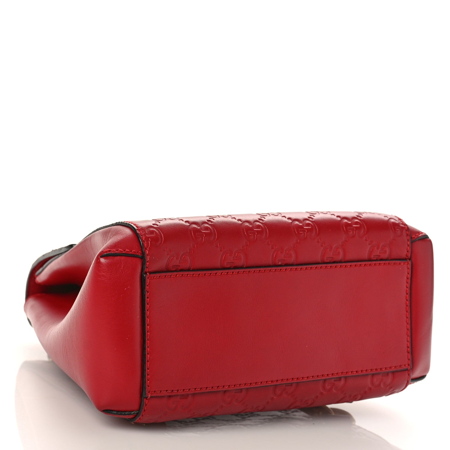 Gucci Guccissima Signature Padlock Backpack Hibiscus Red 4 of 10
