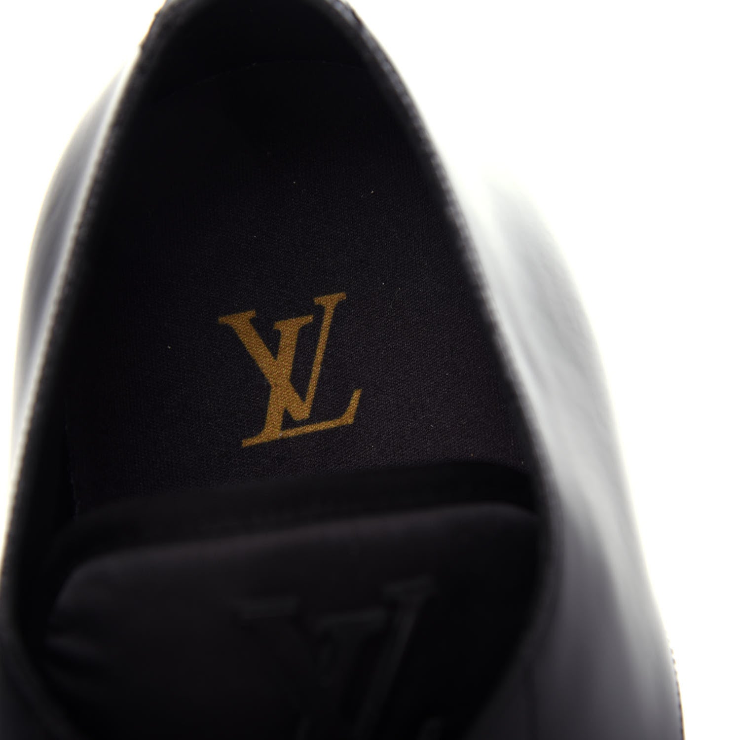 Louis Vuitton Lambskin Mens Derby Shoes 9.5 Black 8 of 11
