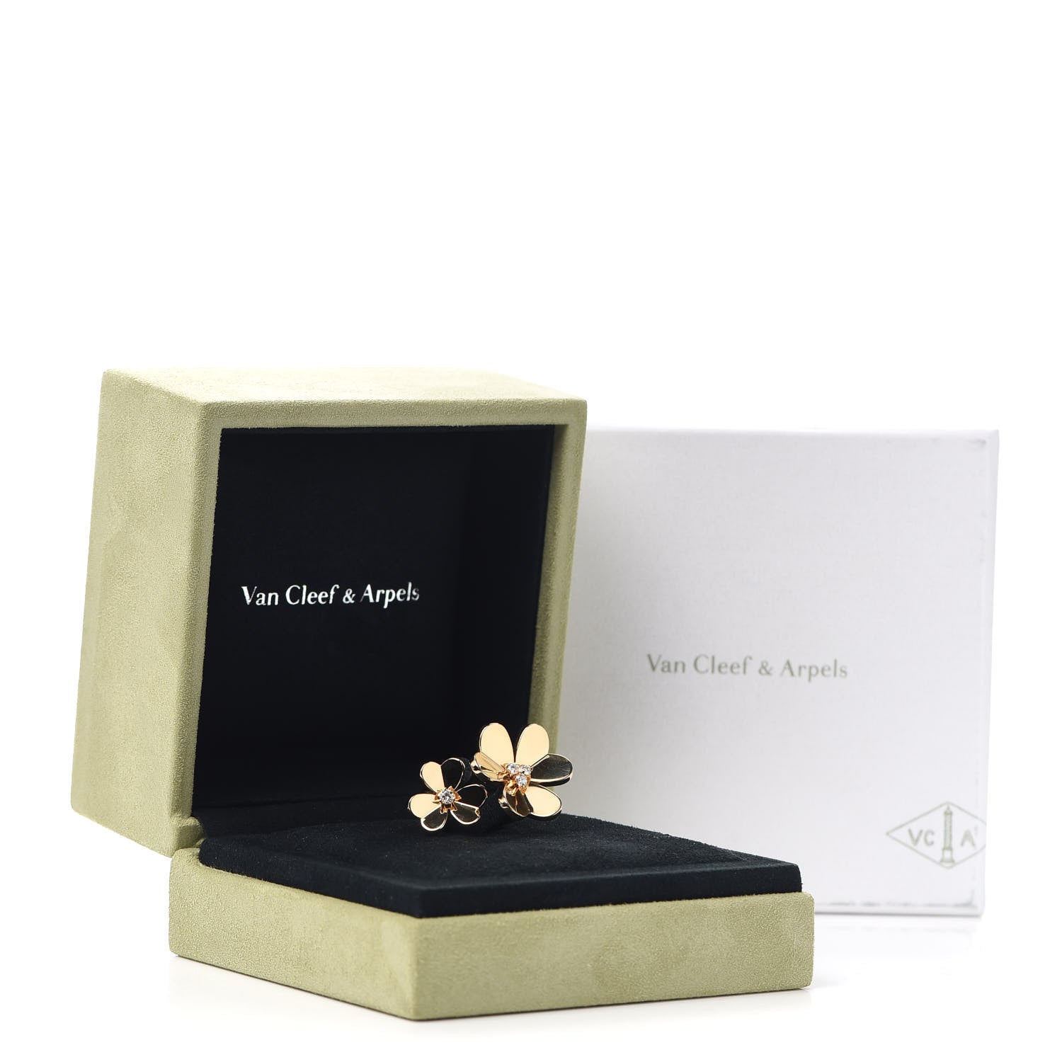 Van Cleef & Arpels 18K Yellow Gold Diamond Frivole Between The Finger Ring 54 6.75 6 of 6