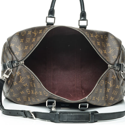 Louis Vuitton Monogram Macassar Keepall Bandouliere 45 5 of 12