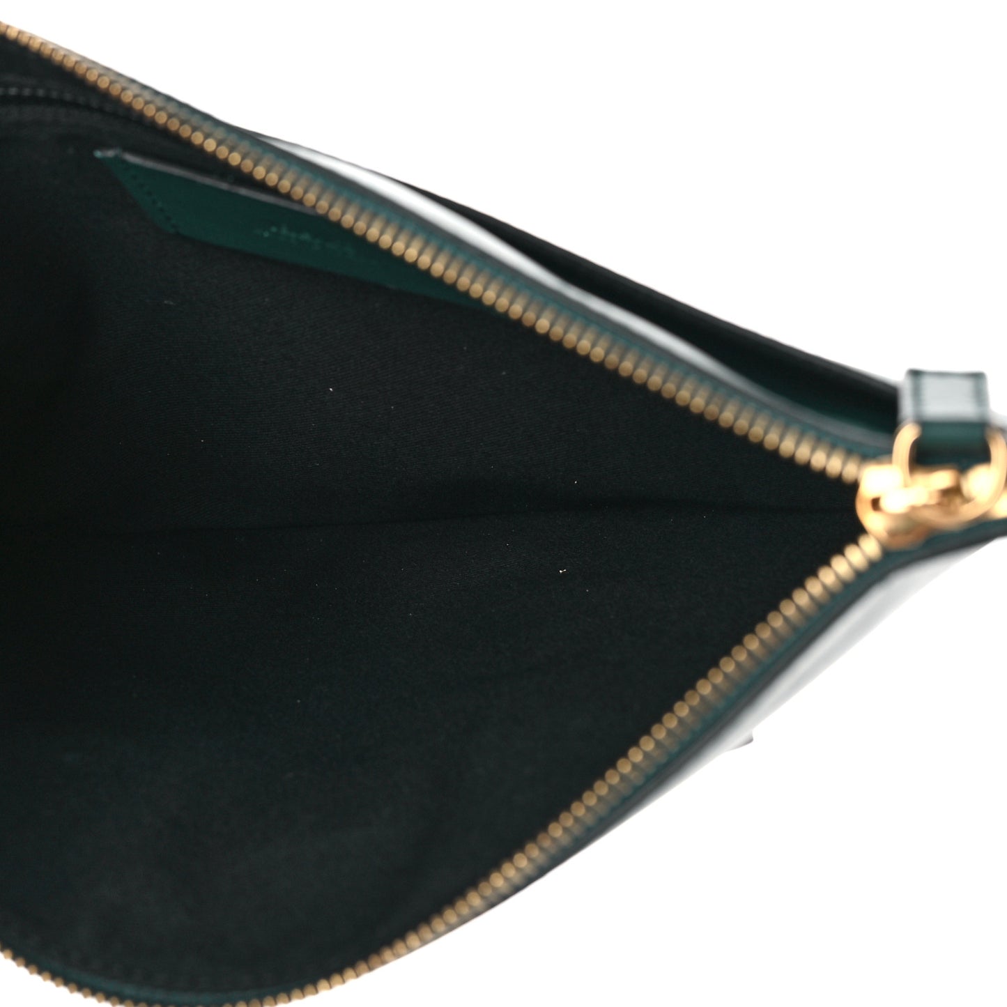 Calfskin Medusa Biggie Clutch Green