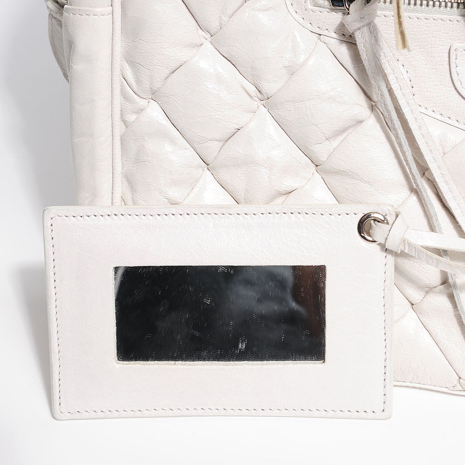 Balenciaga Chevre Quilted Matelasse MM White 8 of 10