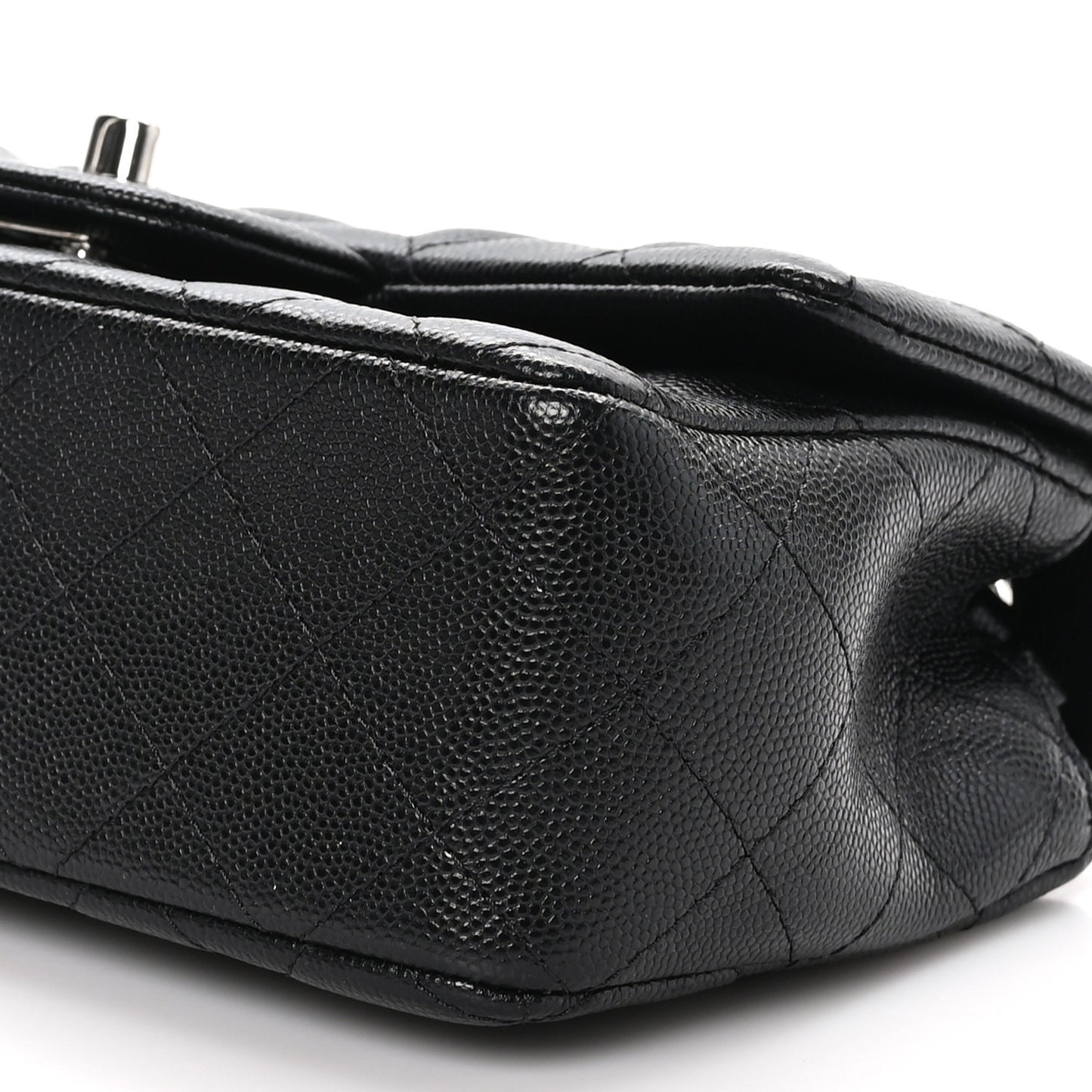 Caviar Quilted Mini Rectangular Flap Black