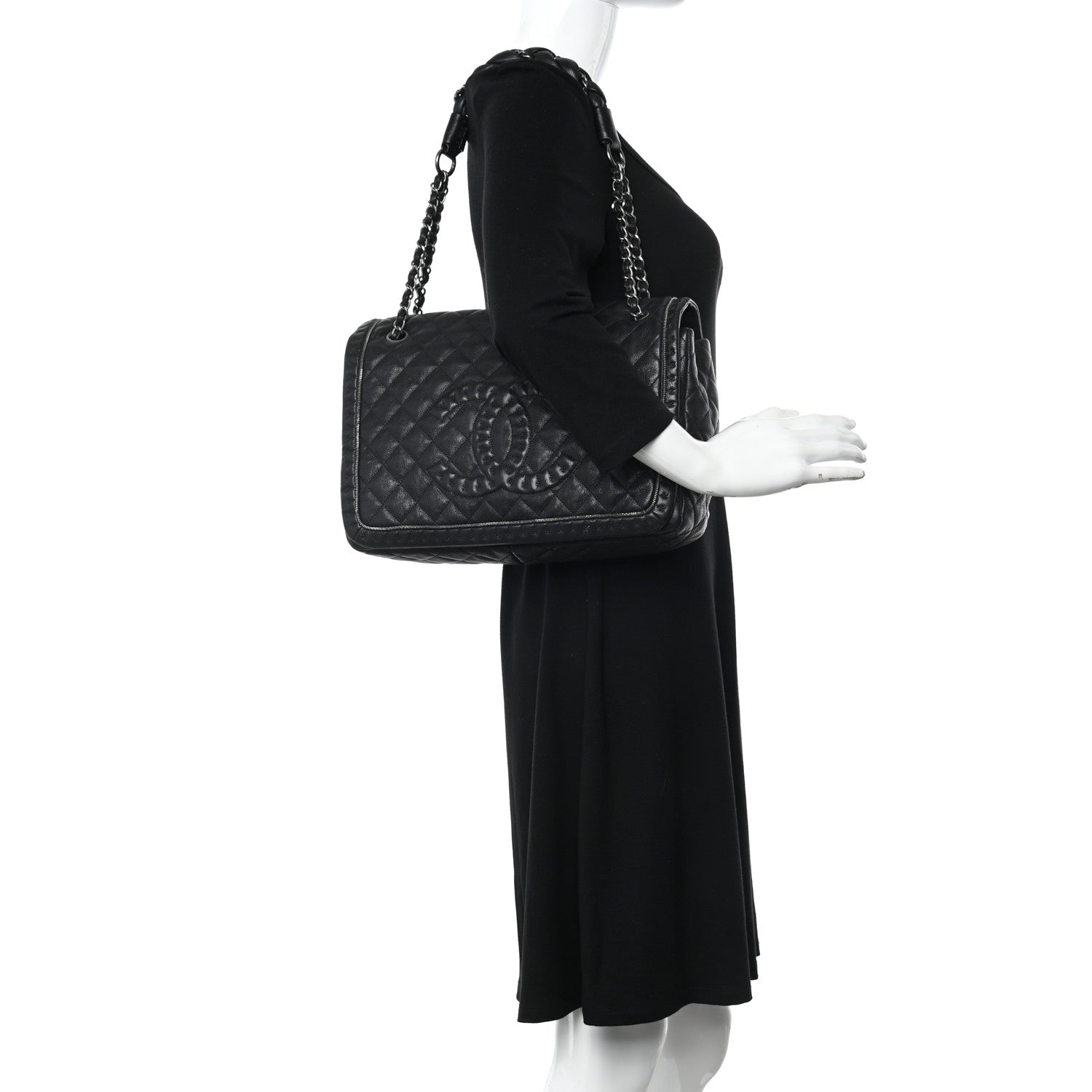 Chanel Calfskin Quilted Large Istanbul Flap Black 2 of 13