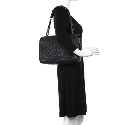 Chanel Calfskin Quilted Large Istanbul Flap Black 2 of 13