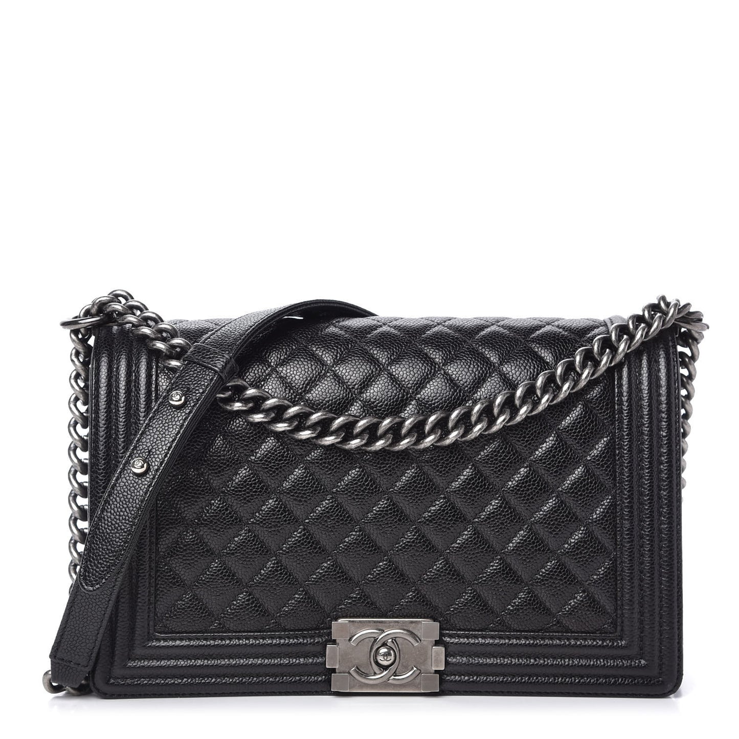 Caviar Quilted New Medium Boy Flap Black