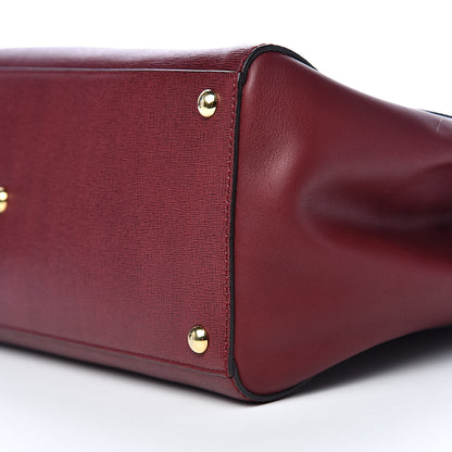 Fendi Vitello Elite Regular 2Jours Tote Rosso Scuro Ciliegia 10 of 12