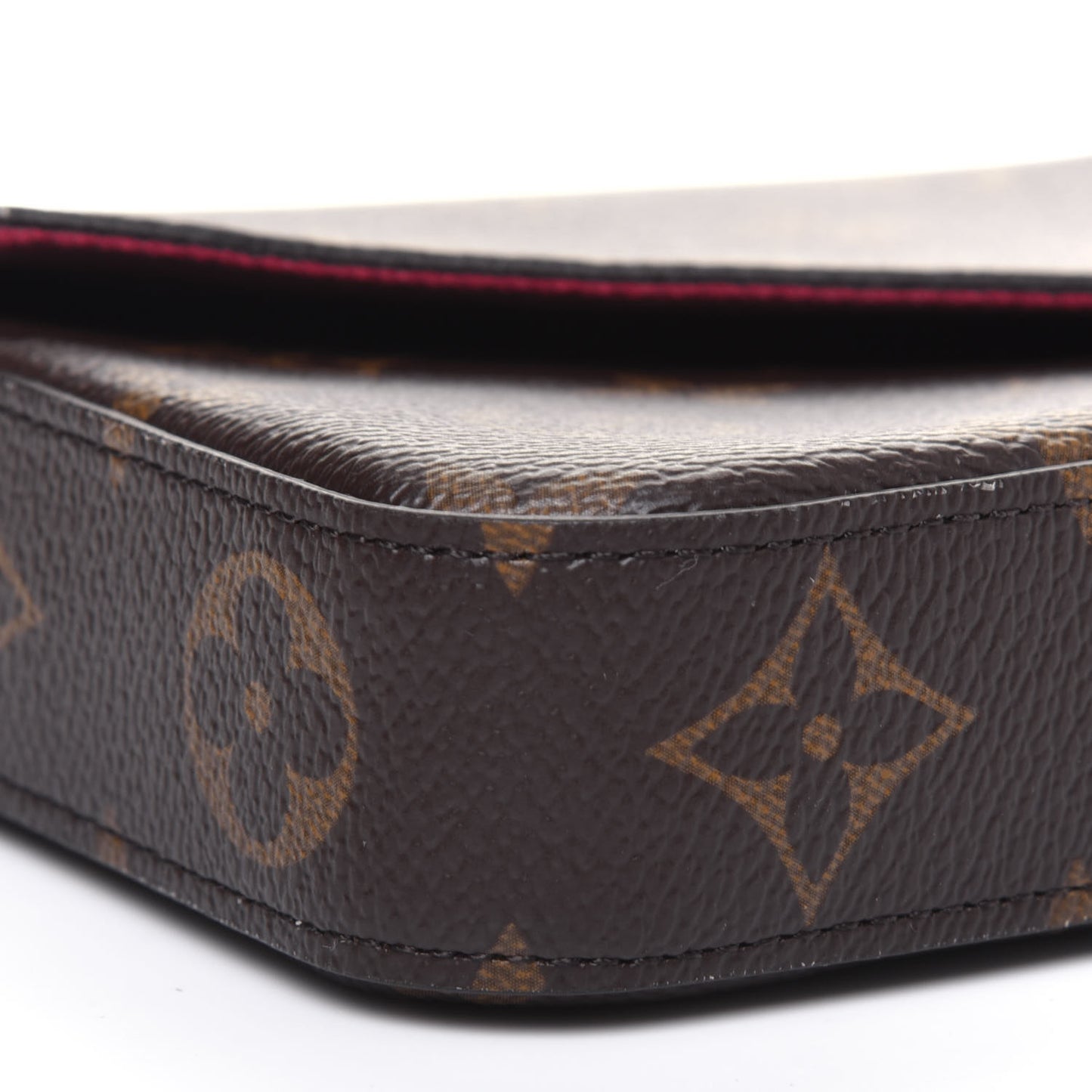 Monogram Pochette Felicie Chain Wallet Fuchsia