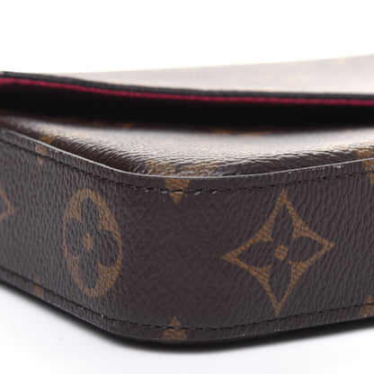 Louis Vuitton Monogram Pochette Felicie Chain Wallet Fuchsia 9 of 11