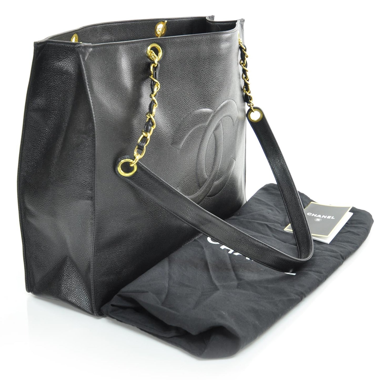 Caviar Jumbo Shoulder Bag Black
