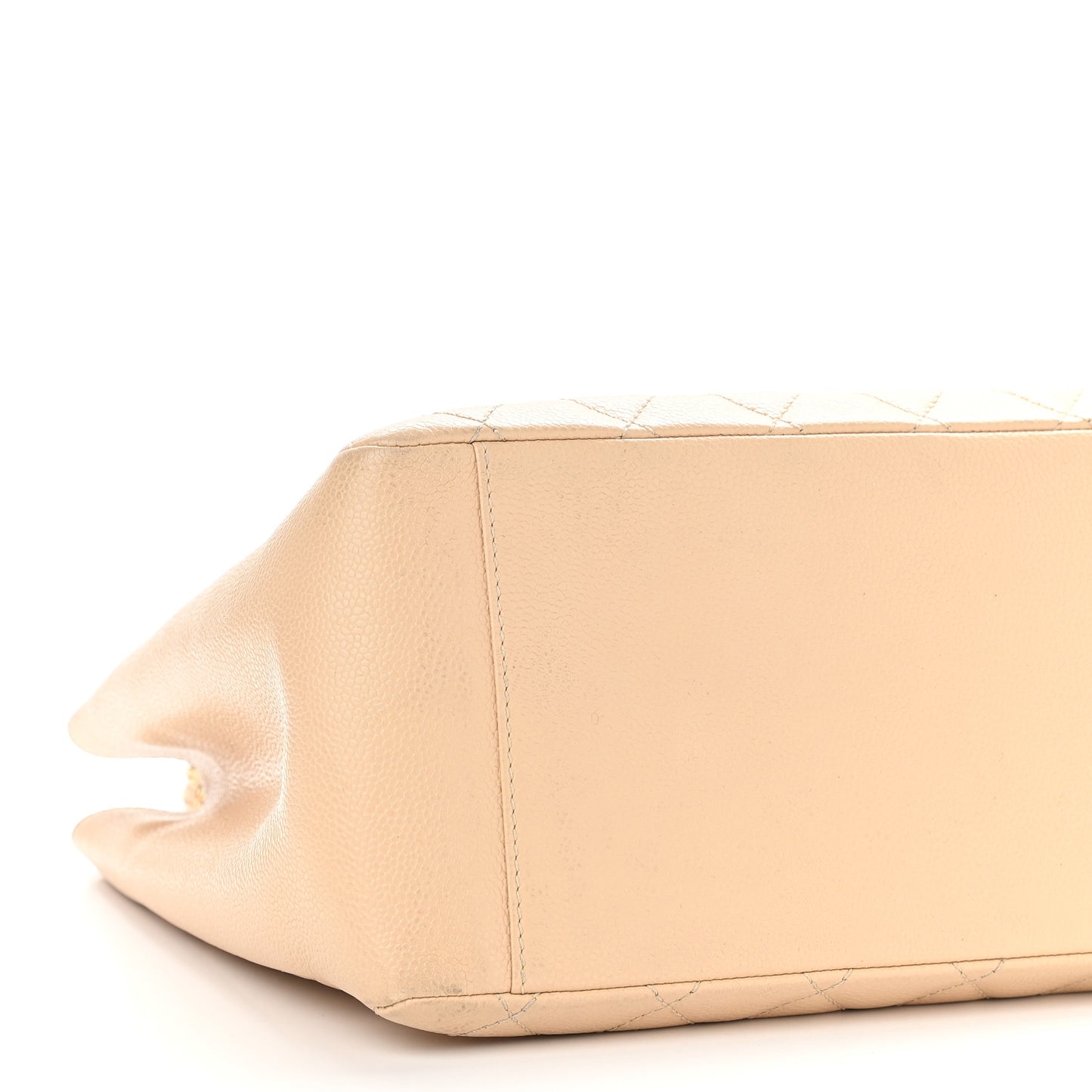 Caviar Quilted Grand Shopping Tote GST Beige Clair