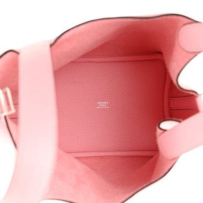 Hermes Taurillon Clemence Picotin Lock 18 PM Rose Sakura 5 of 9