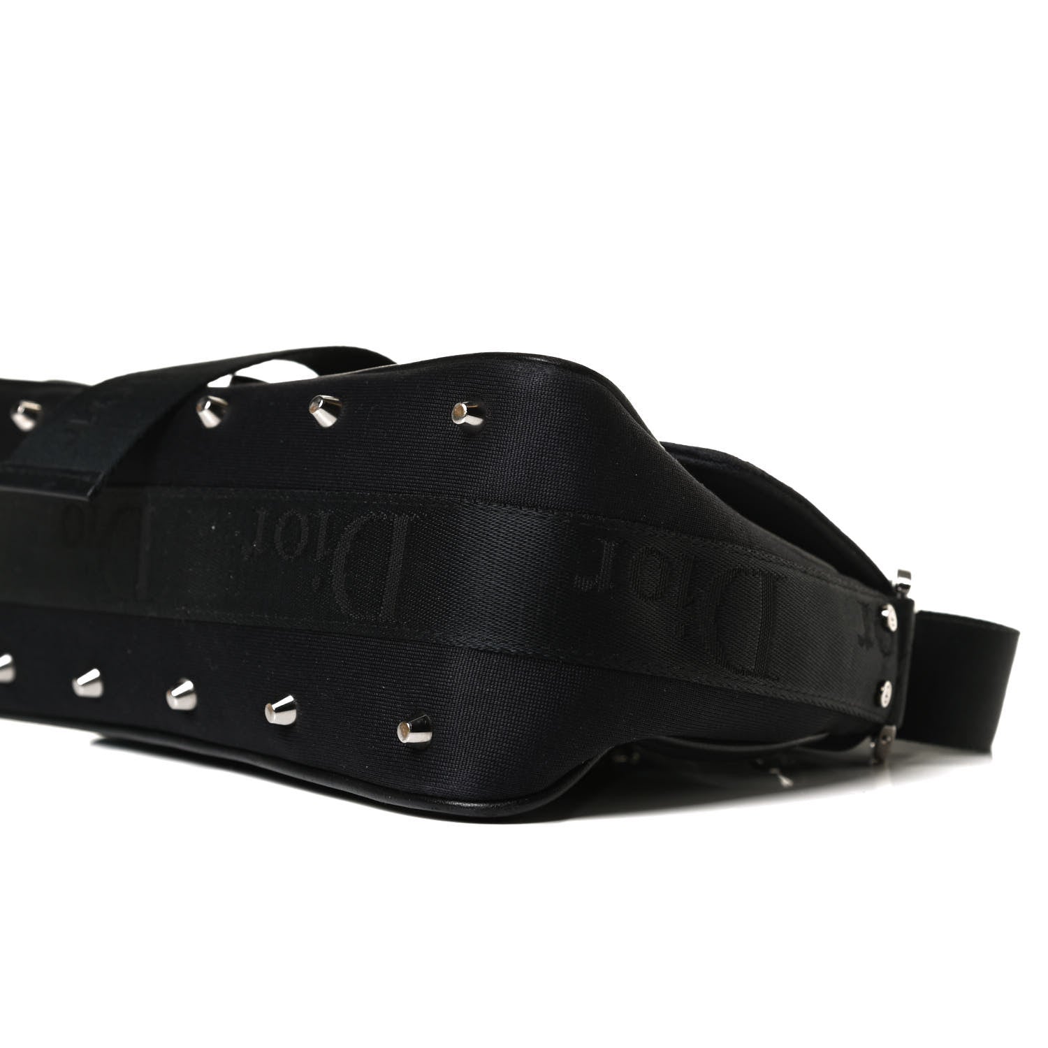 Christian Dior Silk Jersey Crystal Hardcore Clutch Black 5 of 17