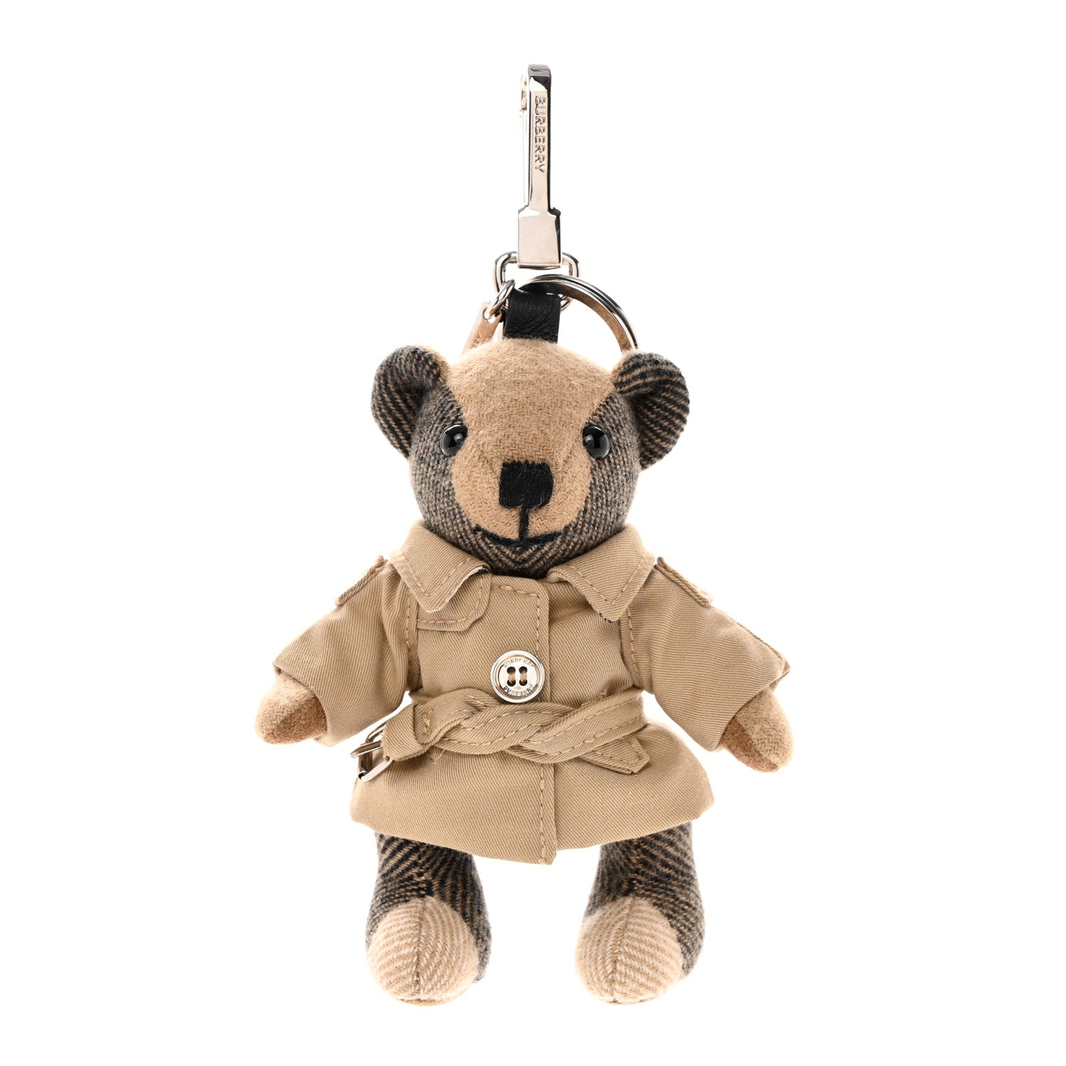 Burberry Cashmere Thomas Trench Teddy Bear Keychain Charm Camel 1 of 6