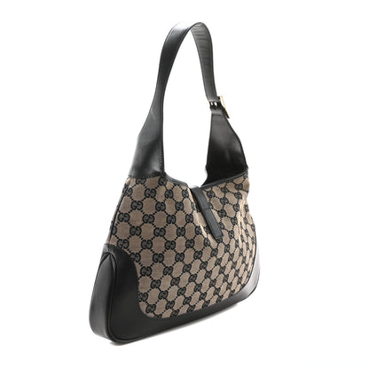 Gucci Monogram Small Jackie O Hobo Beige Black 3 of 10