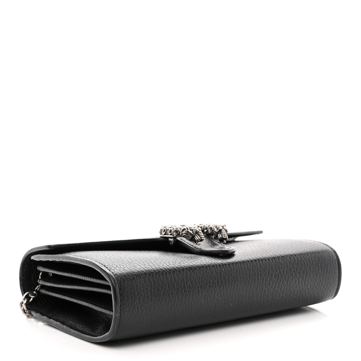 Gucci Calfskin Mini Dionysus Chain Wallet Black 4 of 13