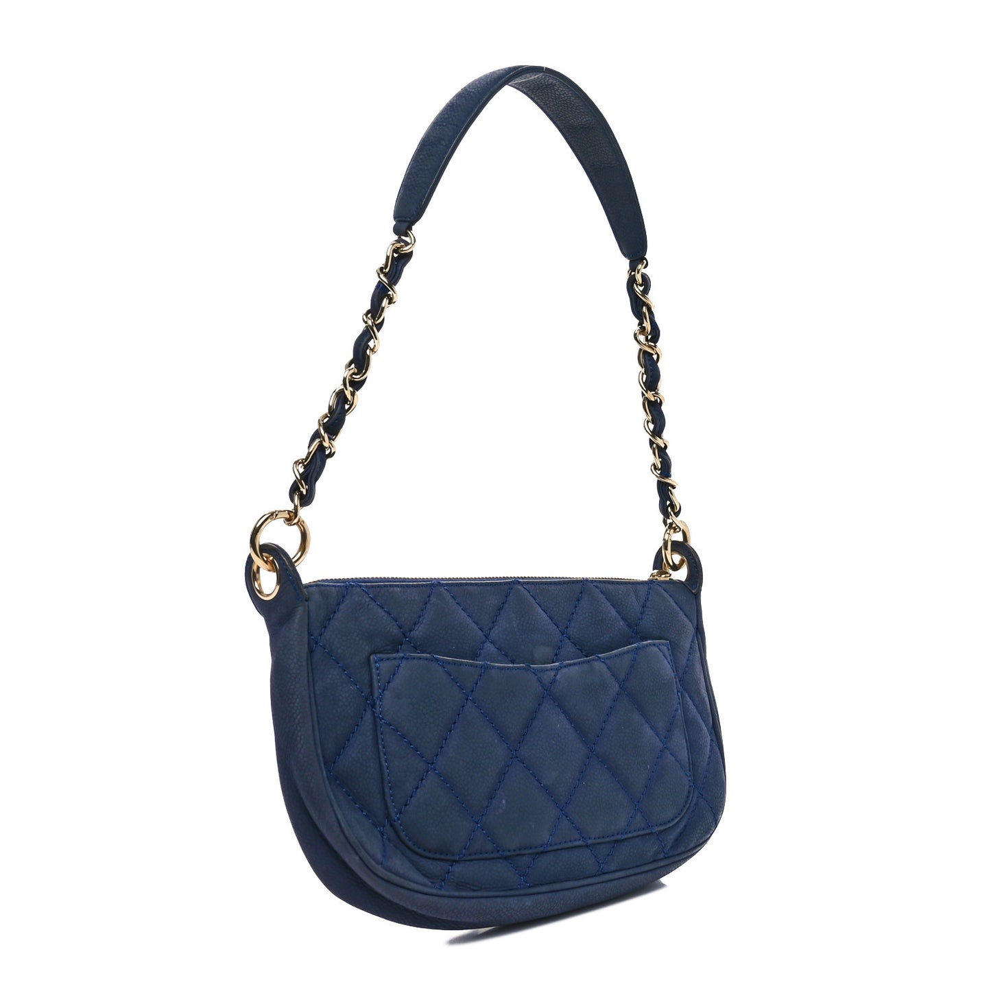 Iridescent Caviar CC Shoulder Bag Blue