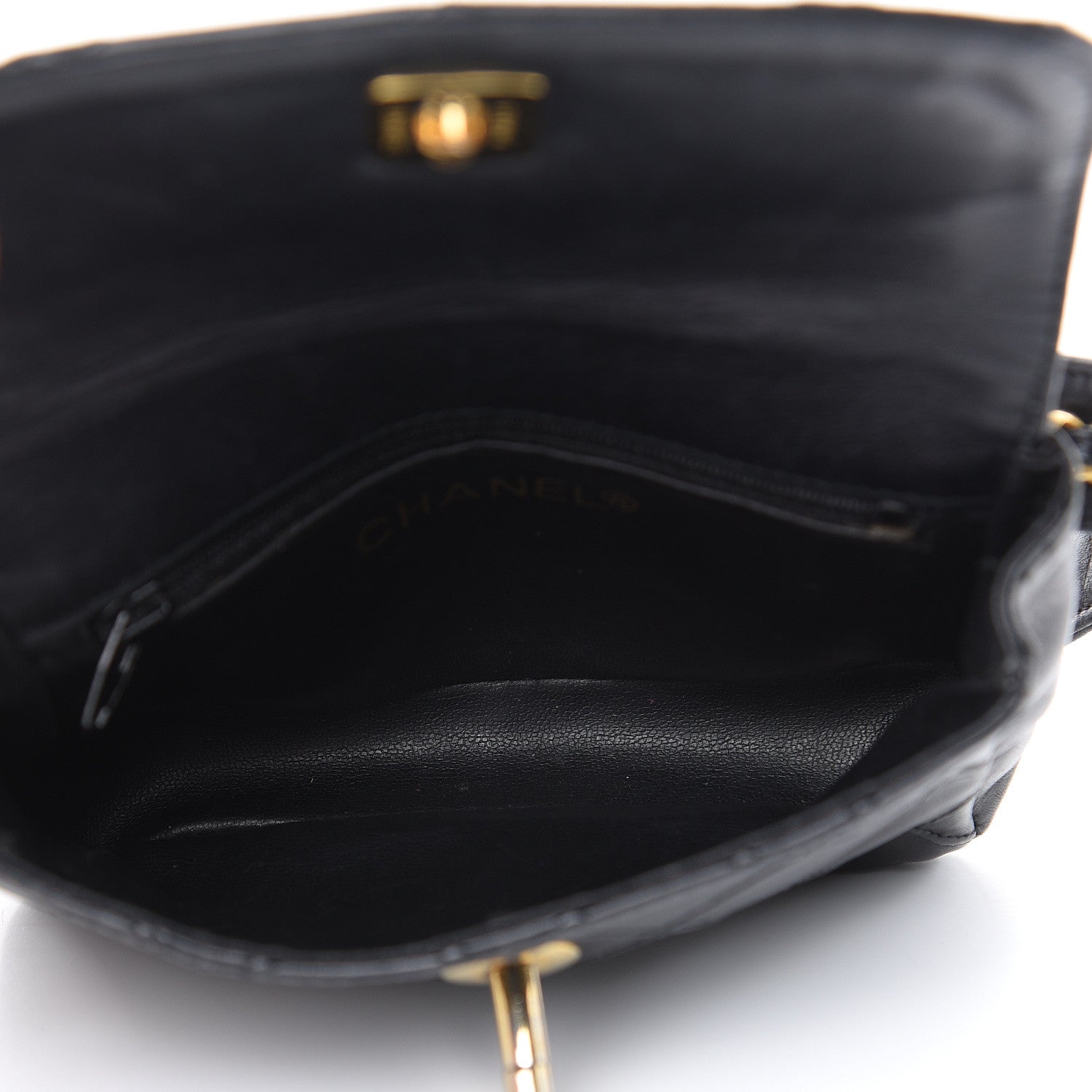 Chanel Lambskin Quilted Flap Waist Belt Bag Black 5 of 15