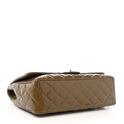 Chanel Patent Quilted Maxi Single Flap Brown 3 of 17