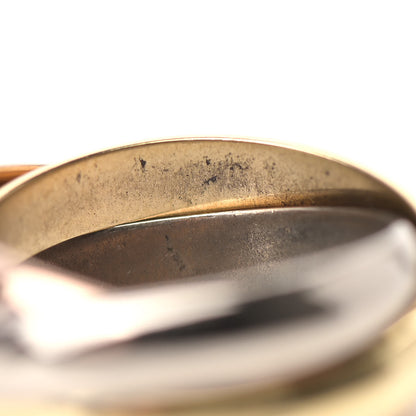 Cartier 18K Pink Yellow White Gold Classic Trinity Ring 50 5.25 7 of 9