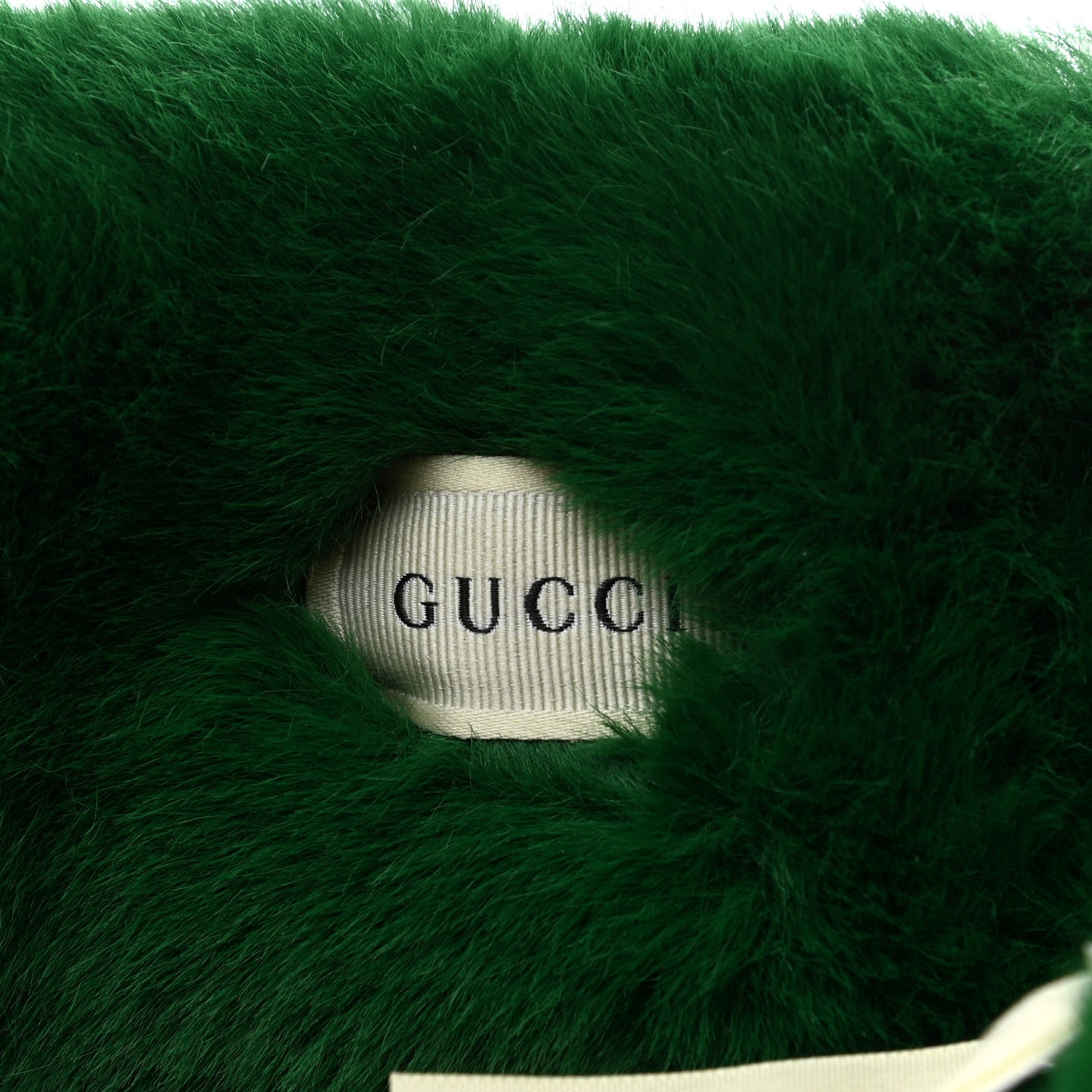 Gucci Faux Fur Web Headband M 54cm Green Red 5 of 5