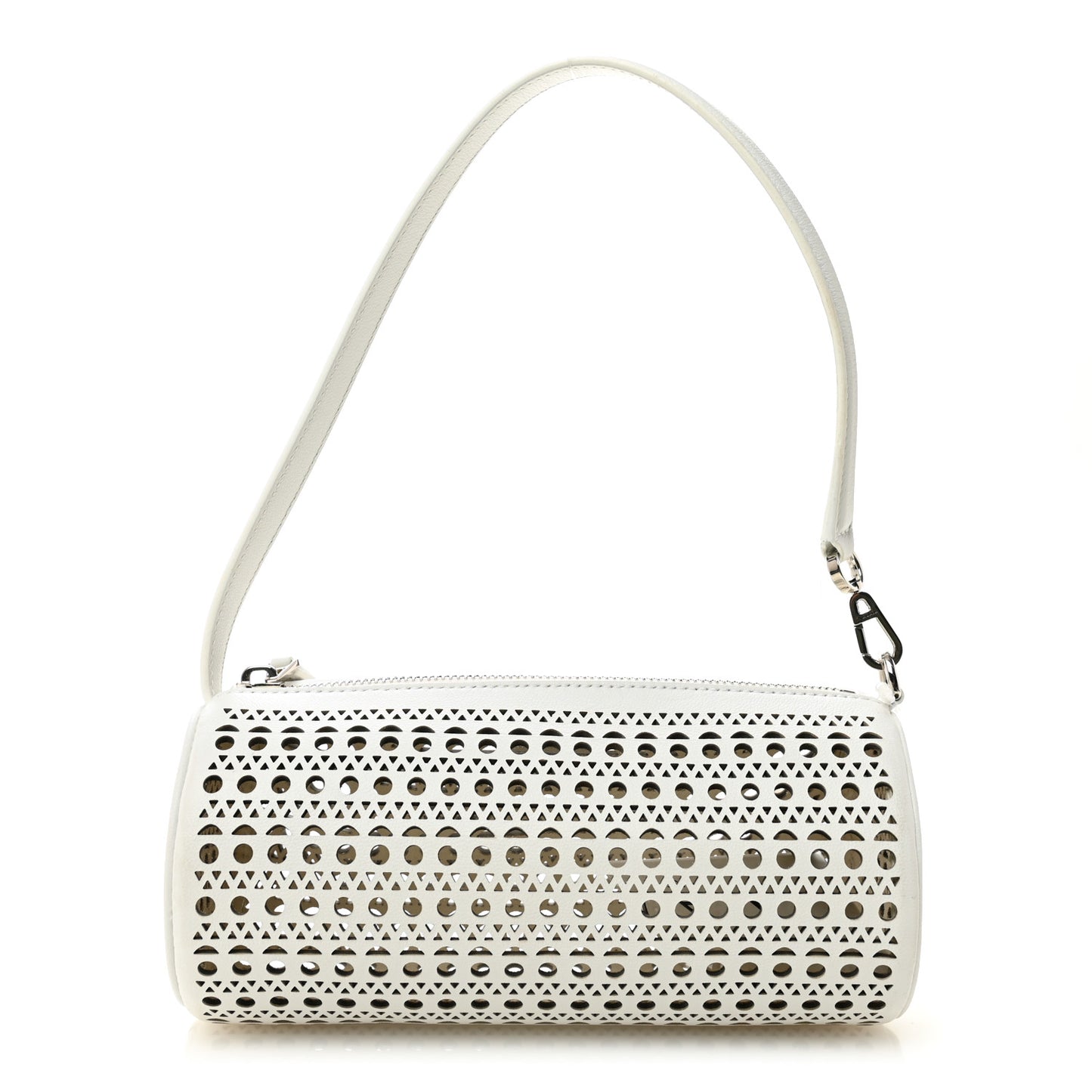 Calfskin Vienne Small Tube Bag White Optique