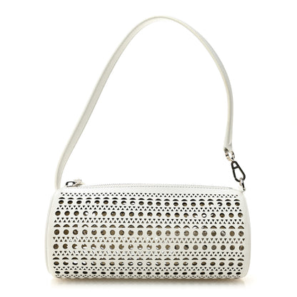 Alaia Calfskin Vienne Small Tube Bag White Optique 1 of 10