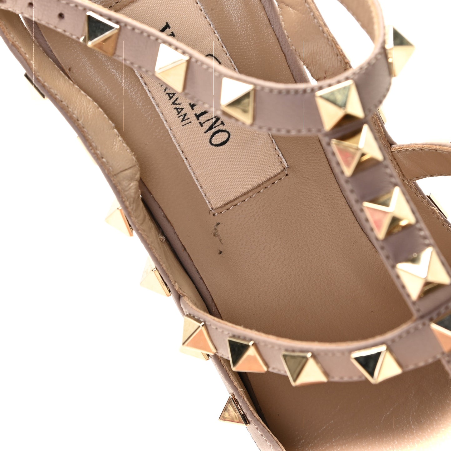 Calfskin Nappa Rockstud Ankle Strap 100mm Pumps 36 Deep Fuxia Poudre
