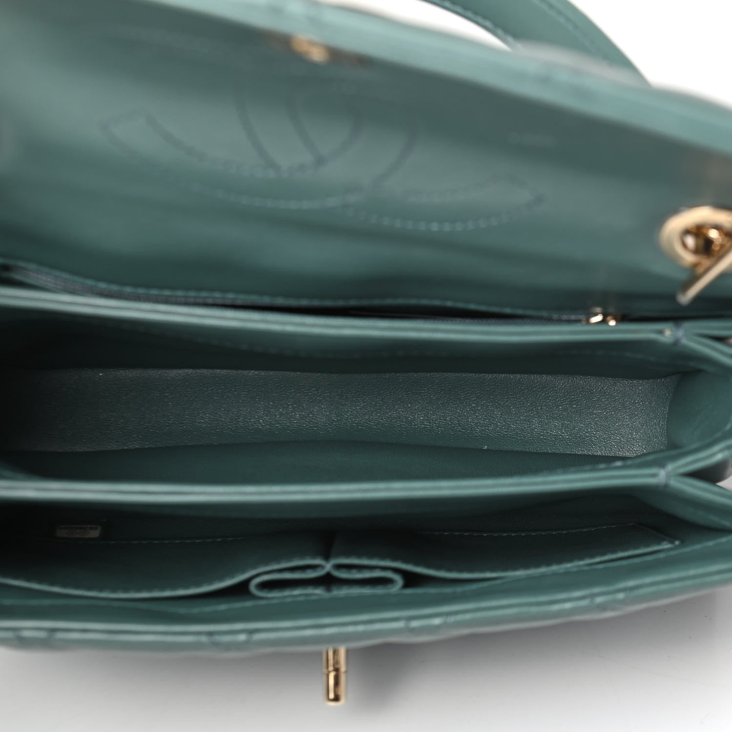 Chanel Lambskin Quilted Small Trendy CC Flap Dual Handle Bag Green 4 of 4