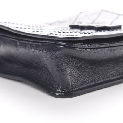 Saint Laurent Crinkled Calfskin Matelasse Monogram Niki Chain Wallet Deep Marine 8 of 10