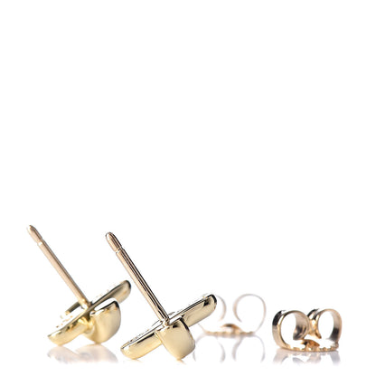 Tiffany 18K Yellow Gold 7.5mm Cross Stitch Earrings 5 of 6