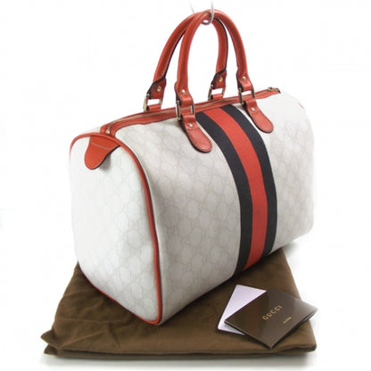 Gucci GG Plus Monogram Web Stripe Medium Joy Boston Orange 3 of 10