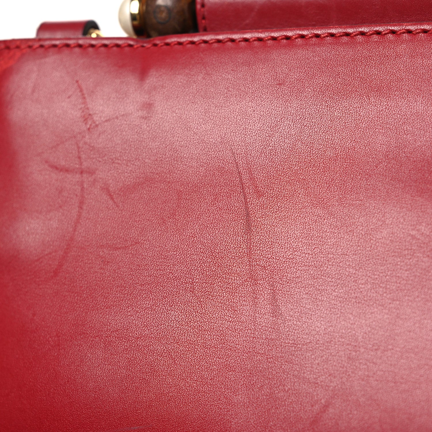 Gucci Nappa Bamboo Web Small Nymphaea Top Handle Bag Hibiscus Red 11 of 18