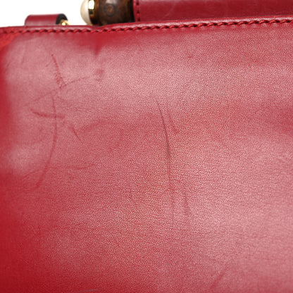 Gucci Nappa Bamboo Web Small Nymphaea Top Handle Bag Hibiscus Red 11 of 18