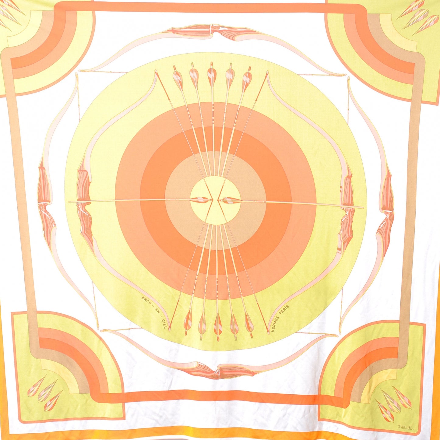 Silk Jersey Arcs en Ciel Scarf 90