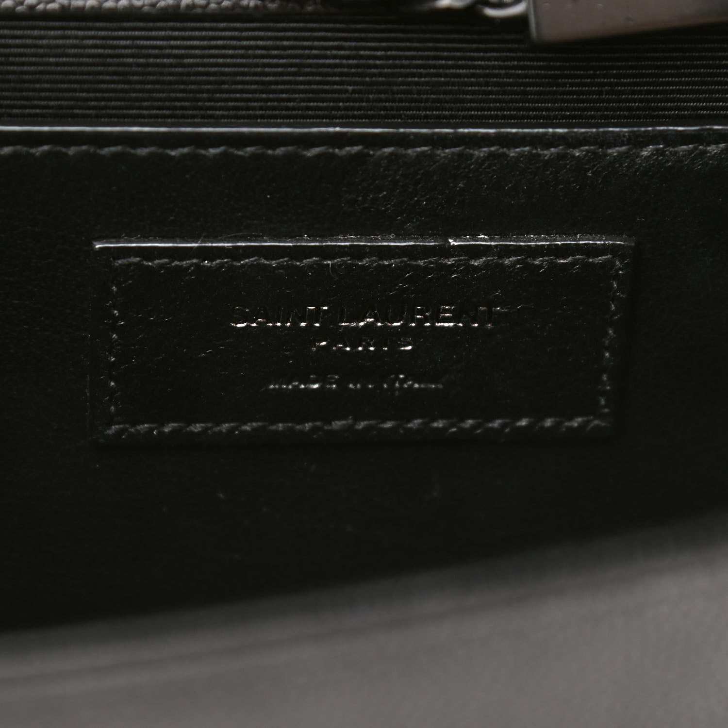 Saint Laurent Grain De Poudre Medium Classic Monogram Kate Satchel Black 6 of 9