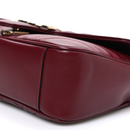 Gucci Calfskin Matelasse Medium GG Marmont Shoulder Bag Rosso Ancora Red 10 of 10