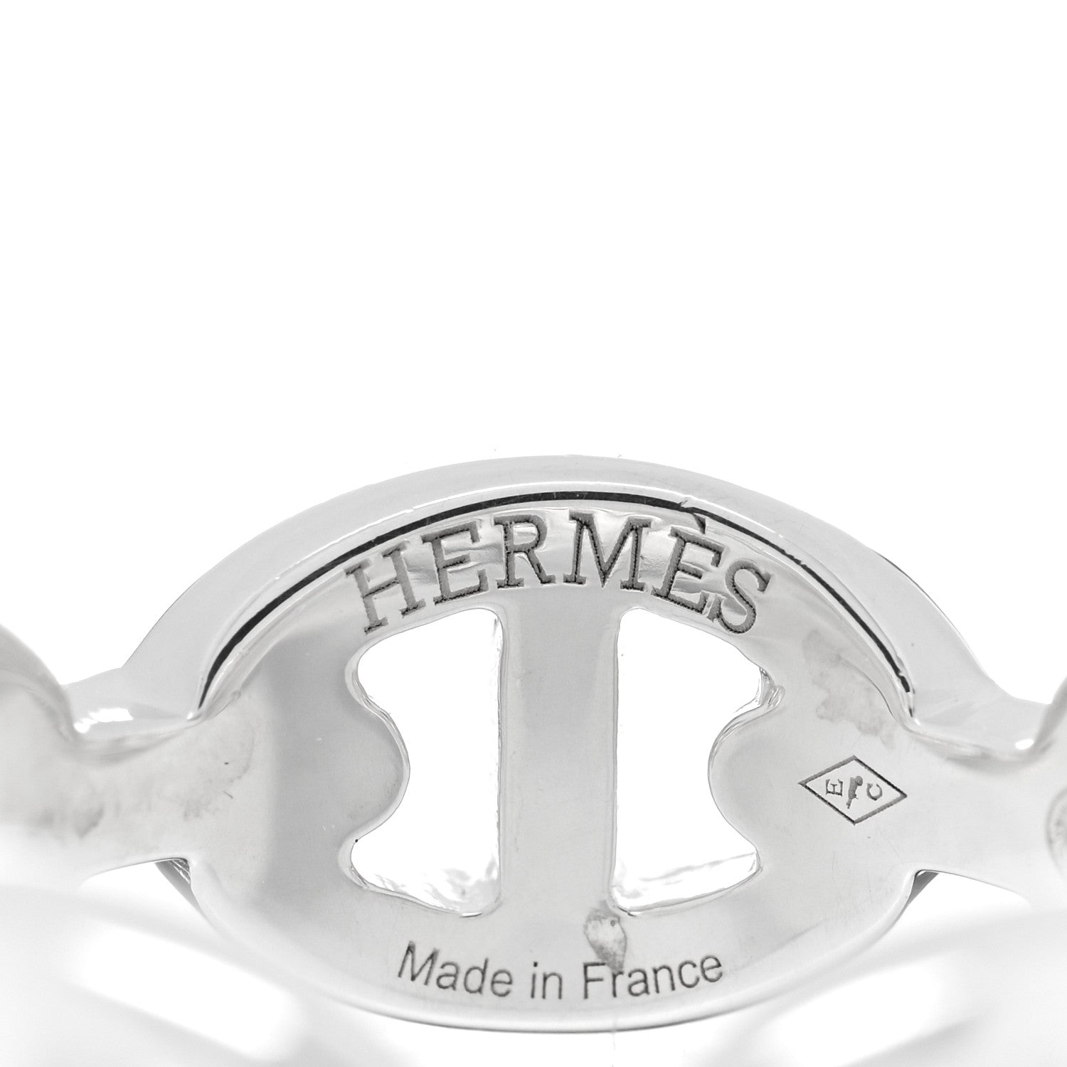 Hermes Sterling Silver PM Chaine d'Ancre Enchainee Band Ring 51 5.75 4 of 5