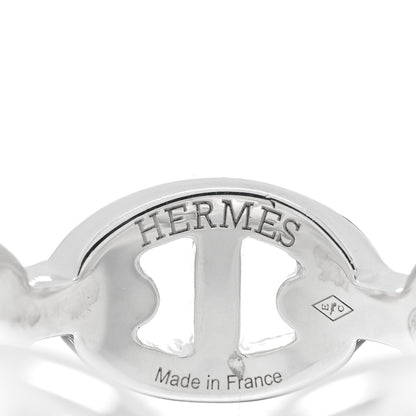 Hermes Sterling Silver PM Chaine d'Ancre Enchainee Band Ring 51 5.75 4 of 5