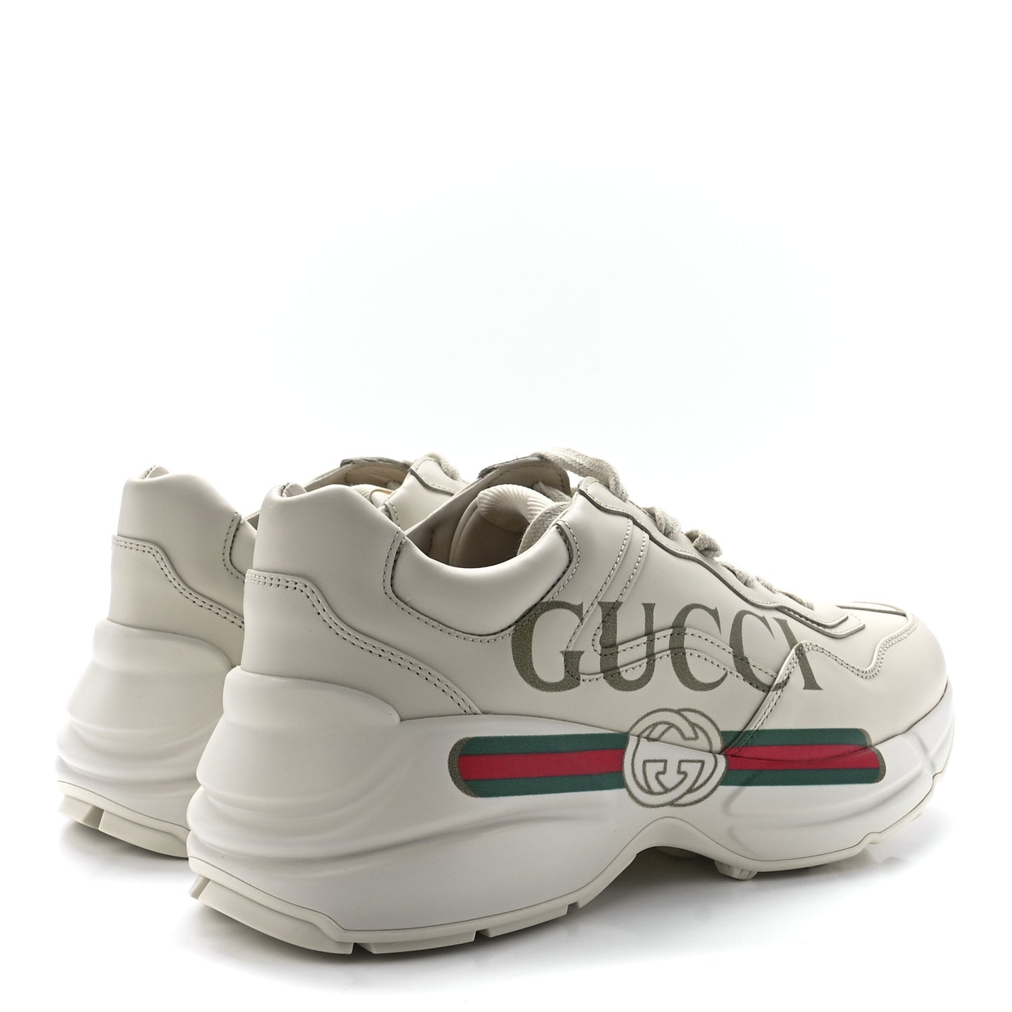 Calfskin Logo Womens Rhyton Sneakers 39 Ivory
