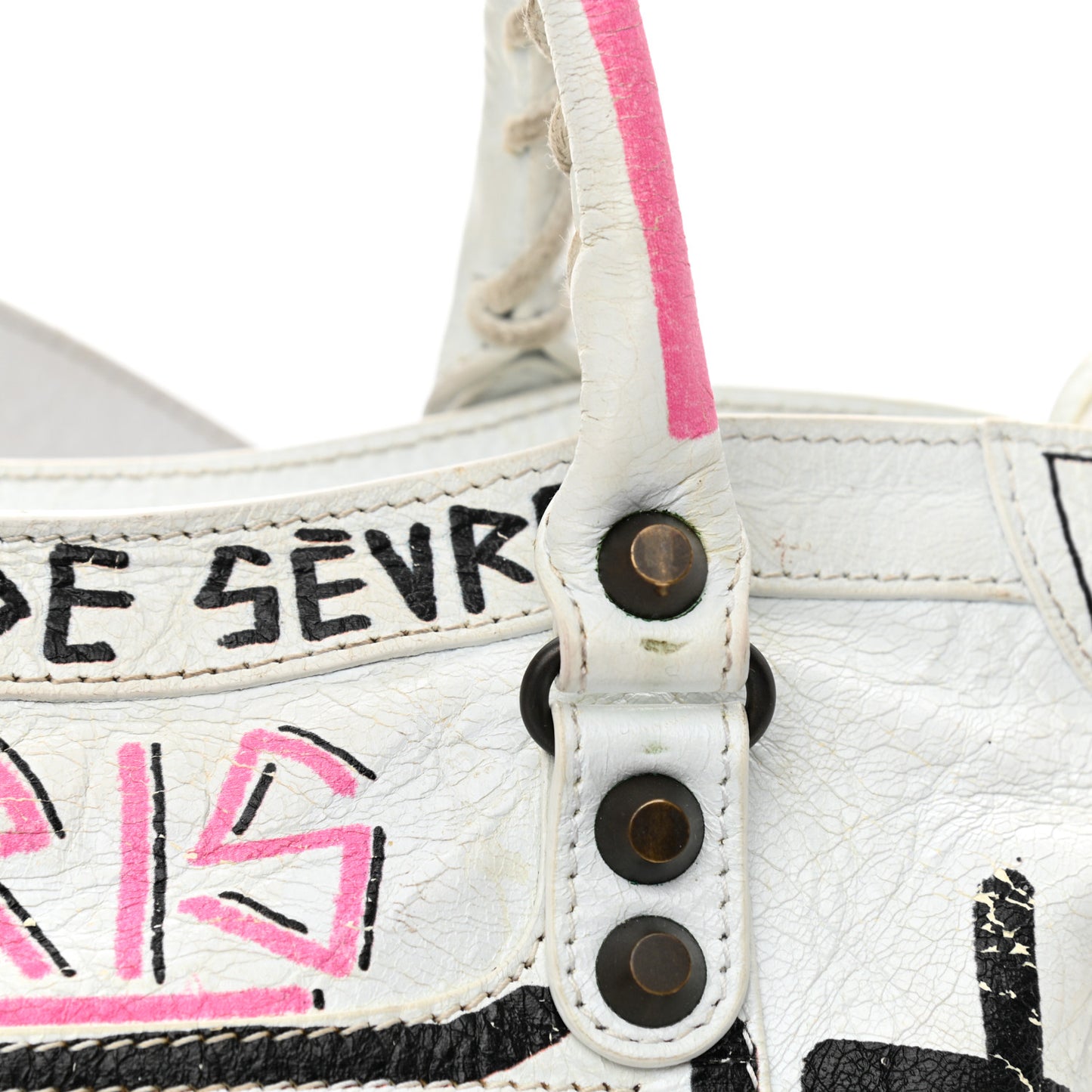 Agneau Graffiti All Over Classic Hardware S City White Multicolor