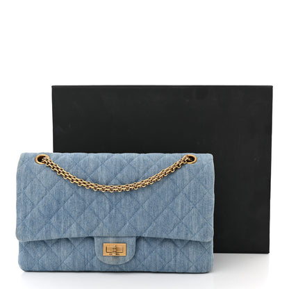 Chanel Denim Quilted 2.55 Reissue 226 Flap Light Blue 12 of 12
