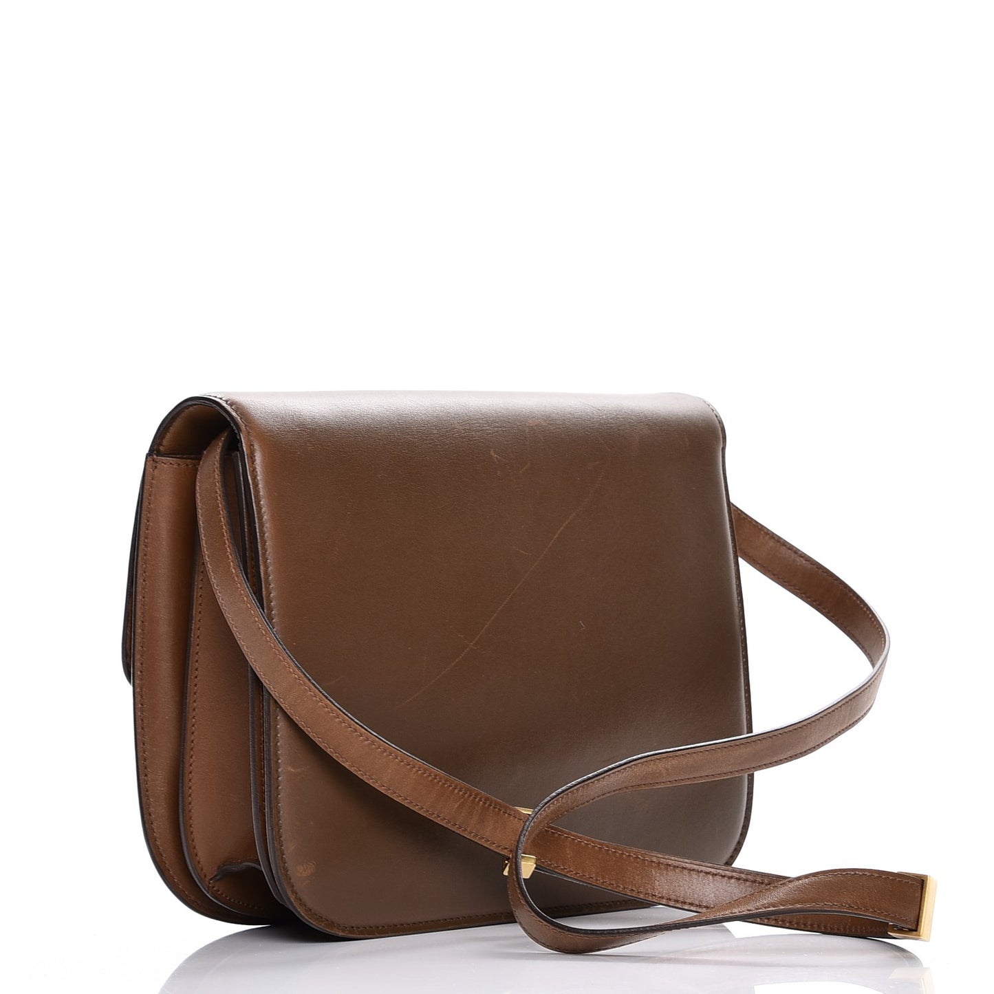 Box Calfskin Medium Classic Box Flap Bag Camel
